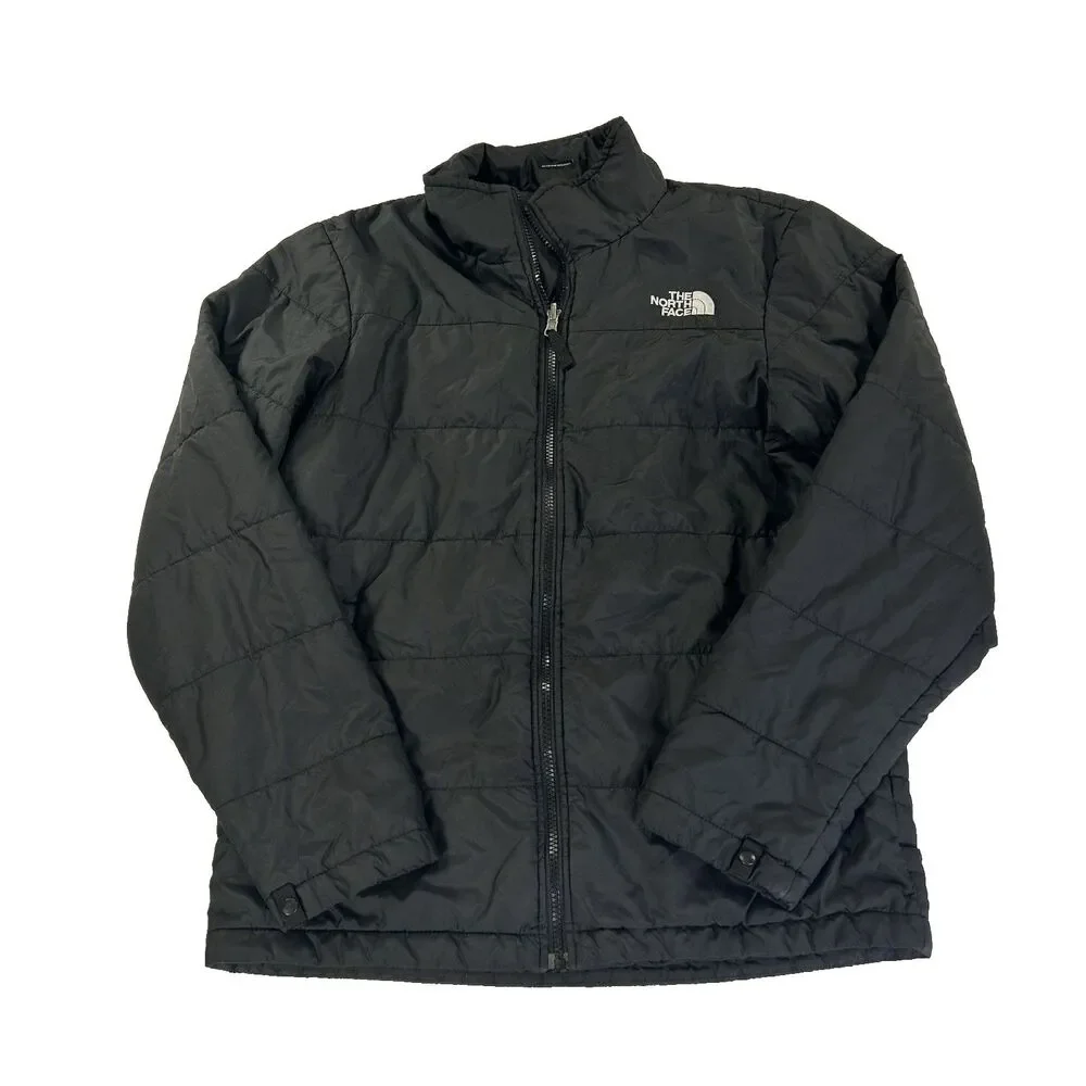 The North Face Men's Full Zip Quilted Puffer Jacket Black Insulated Size Small